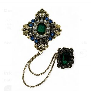 Victorian-style filigree double-brooch